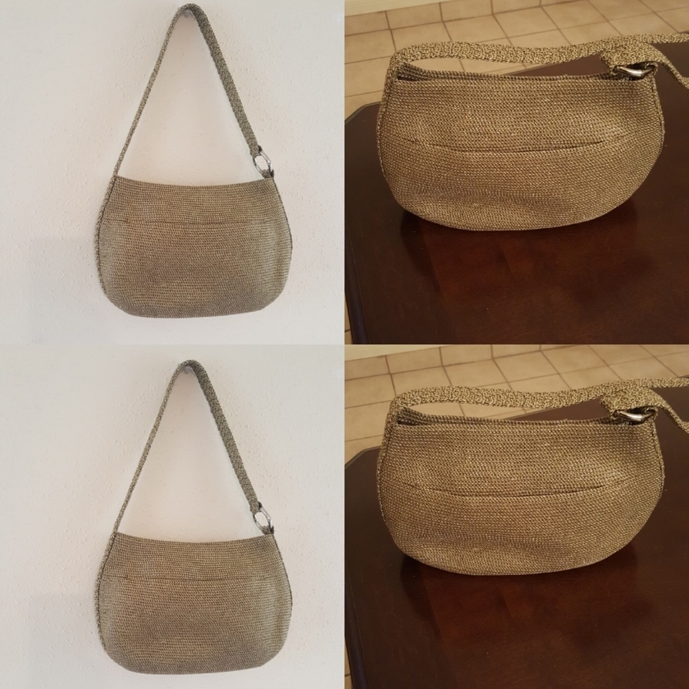 Talbots Neutral Woven Shoulder Bag in Tan